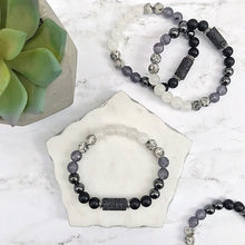 Load image into Gallery viewer, LIVE BY THE MOON (Moon Phase)  Gemstone &amp; Lava Bead Diffuser Bracelet