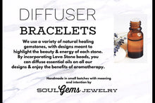 Load image into Gallery viewer, Positive Energy Gemstone Bracelet, Diffuser Bracelet, Healing Crystals, Protection Bracelet, Rosewood + Agate -NO BAD VIBES